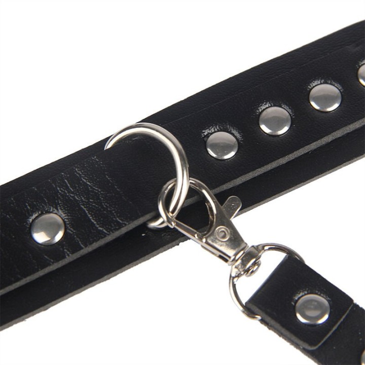 953690 Handschellen mit Bondage-Gürtel Schwarz eine Grösse von Subblime Fetish | Fesselliebe.de