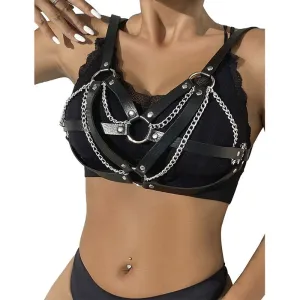 953713 Punk Bondage Gürtel Metallschnalle Schwarz eine Grösse von Subblime Fetish