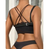953713 Punk Bondage Gürtel Metallschnalle Schwarz eine Grösse von Subblime Fetish | Fesselliebe.de