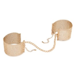 Désir Métallique Goldene Handschellen aus Metallgewebe von Bijoux Desire Metallique | Fesselliebe.de