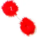 Rote Marabou-Handschellen von Secretplay 100% Fetish