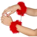 Rote Marabou-Handschellen von Secretplay 100% Fetish