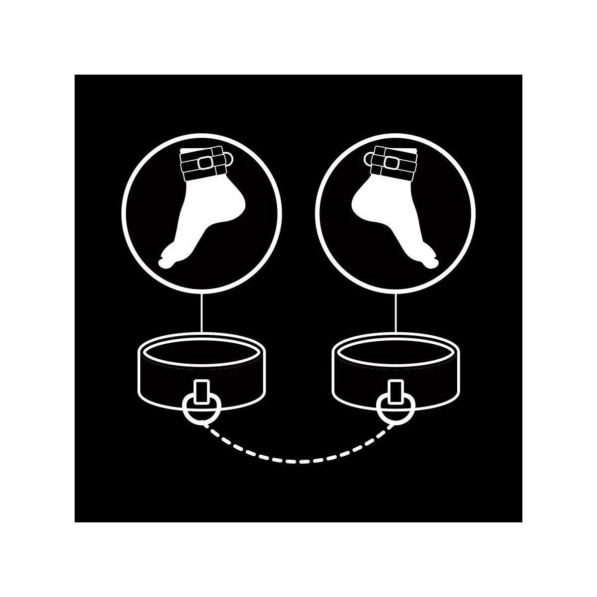 Knöchelstze aus Veganem Leder mit Noprene-Futter von Fetish Submissive Bondage | Fesselliebe.de