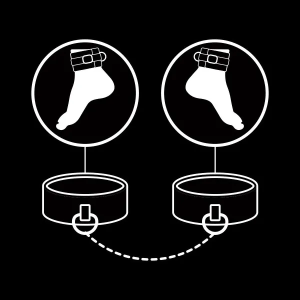 Knöchelstze aus Veganem Leder mit Noprene-Futter von Fetish Submissive Bondage | Fesselliebe.de