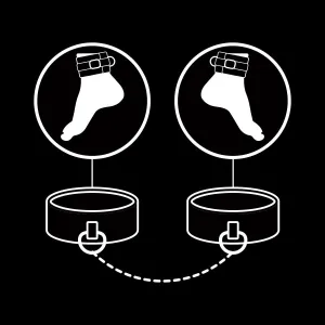 Knöchelstze aus Veganem Leder mit Noprene-Futter von Fetish Submissive Bondage