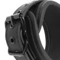 Halskette und Handschellen aus Veganem Leder mit Noprene-Futter von Fetish Submissive Bondage