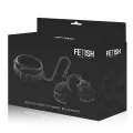 Halskette und Handschellen aus Veganem Leder mit Noprene-Futter von Fetish Submissive Bondage