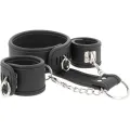 Halskette und Handschellen aus Veganem Leder mit Noprene-Futter von Fetish Submissive Bondage