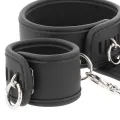 Halskette und Handschellen aus Veganem Leder mit Noprene-Futter von Fetish Submissive Bondage