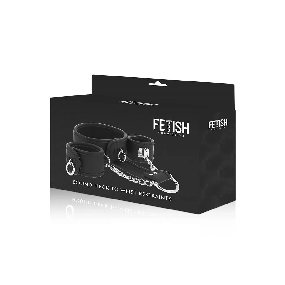 Halskette und Handschellen aus Veganem Leder mit Noprene-Futter von Fetish Submissive Bondage | Fesselliebe.de