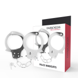 Handschellen aus Metall mit Schlüssel von Darkness Bondage | Fesselliebe.de