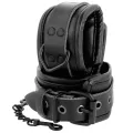 Verstellbare Handschellen aus Schwarzem Leder von Darkness Bondage