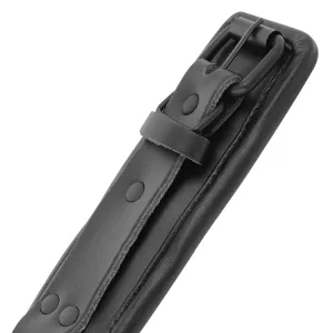 Verstellbare Knöchel-Handschellen aus Schwarzem Leder von Darkness Bondage