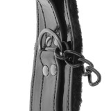 Verstellbare Handschellen aus Schwarzem Leder mit Vorhngeschloss von Darkness Bondage | Fesselliebe.de