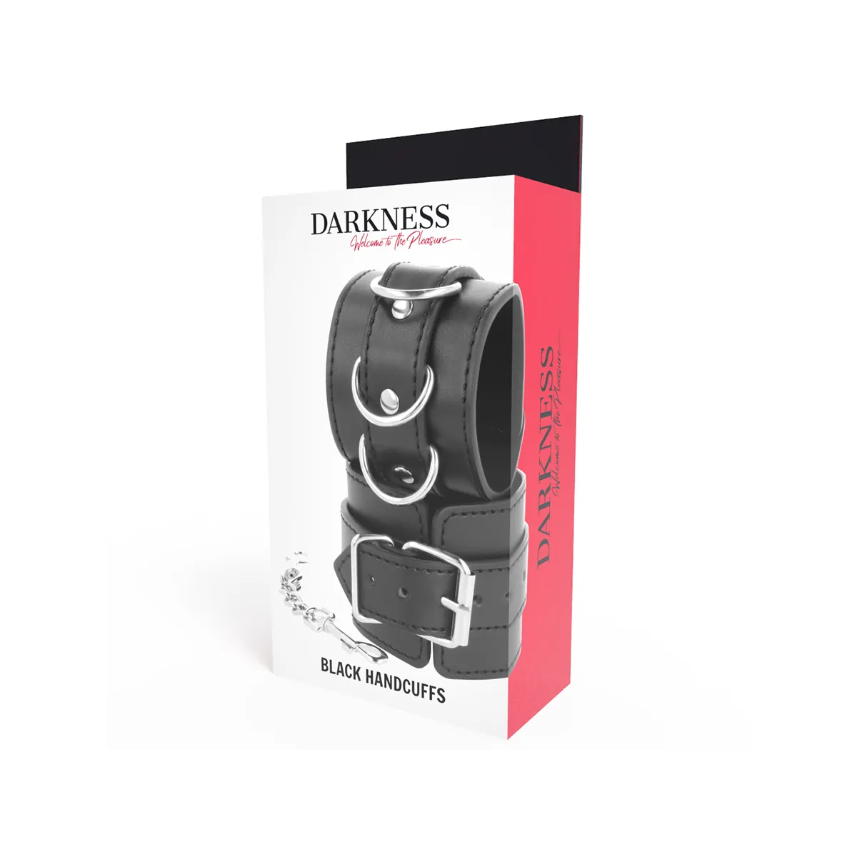 Schwarze Handschellen von Darkness Bondage | Fesselliebe.de
