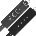Schwarze Verstellbare Leder-Knöchel-Handschellen von Darkness Bondage