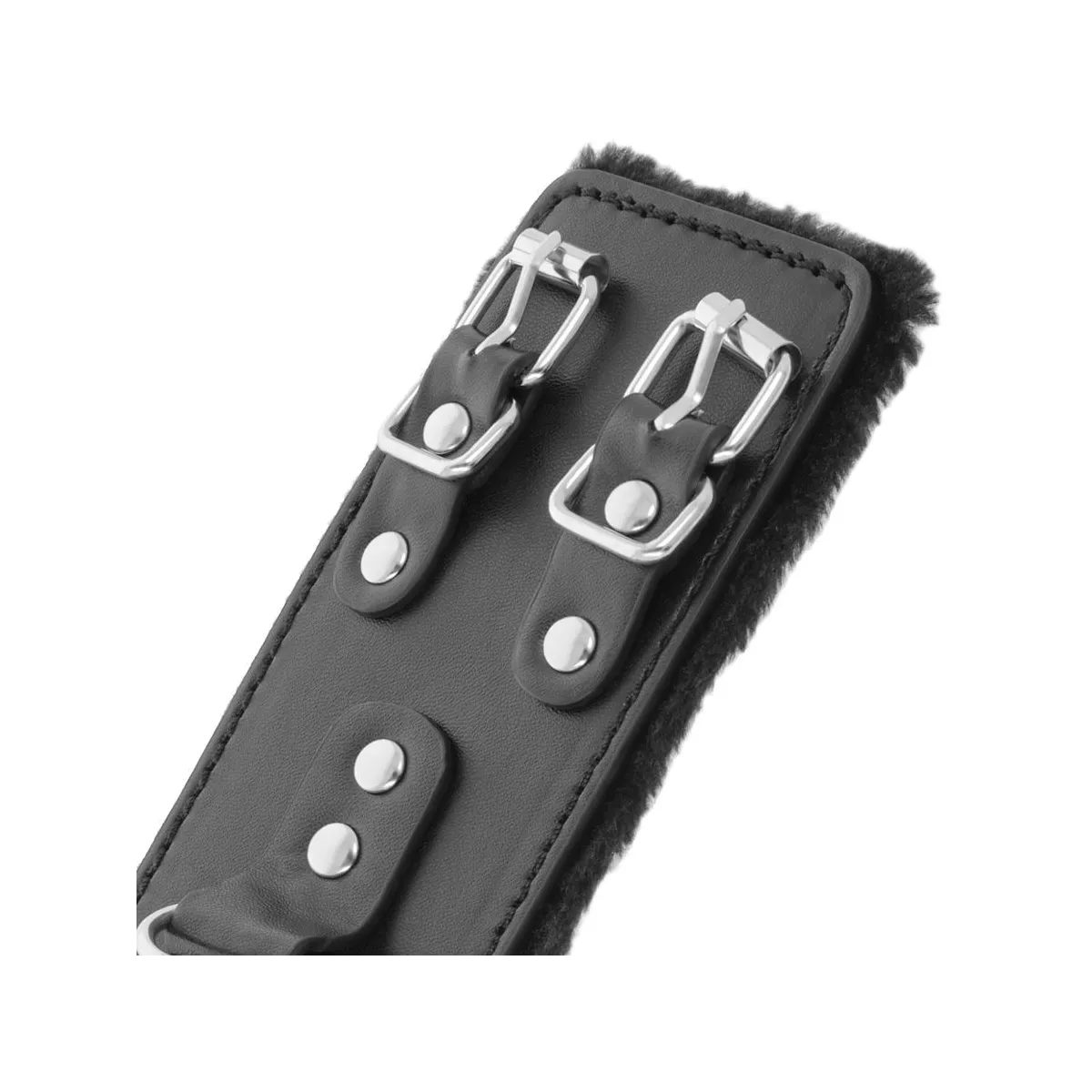 Schwarze, Verstellbare Lederhandschellen mit Futter von Darkness Bondage | Fesselliebe.de