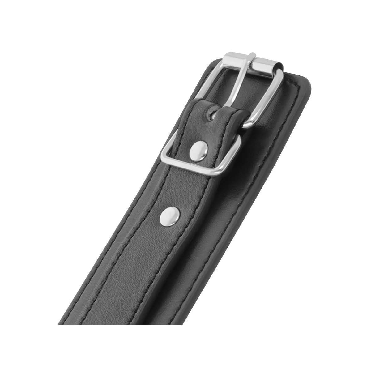 Schwarze Verstellbare Handschellen mit Doppeltem Verstärkungsband von Darkness Bondage | Fesselliebe.de