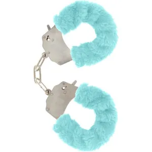 Furry Fun Cuffs Bondage Blau von Toyjoy