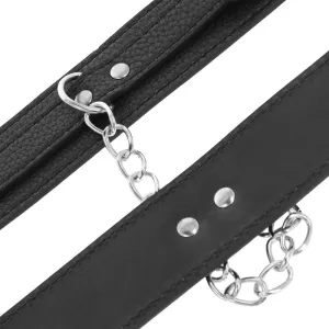 Handschellen aus Schwarzem Strukturiertem Leder von Darkness Bondage