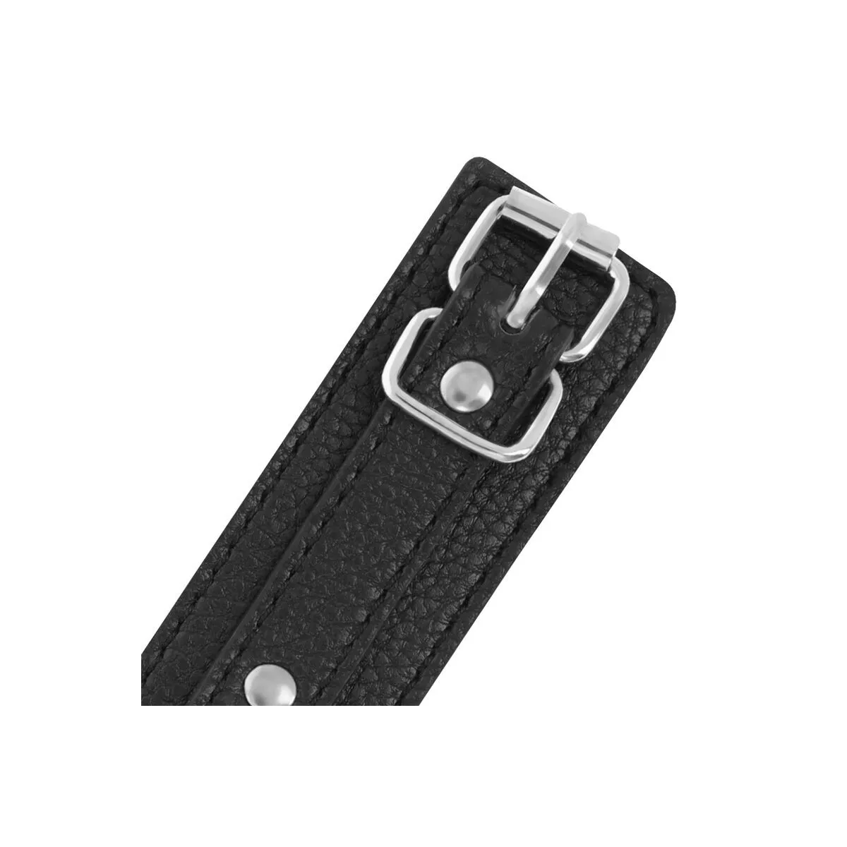 Handschellen aus Schwarzem Strukturiertem Leder von Darkness Bondage | Fesselliebe.de