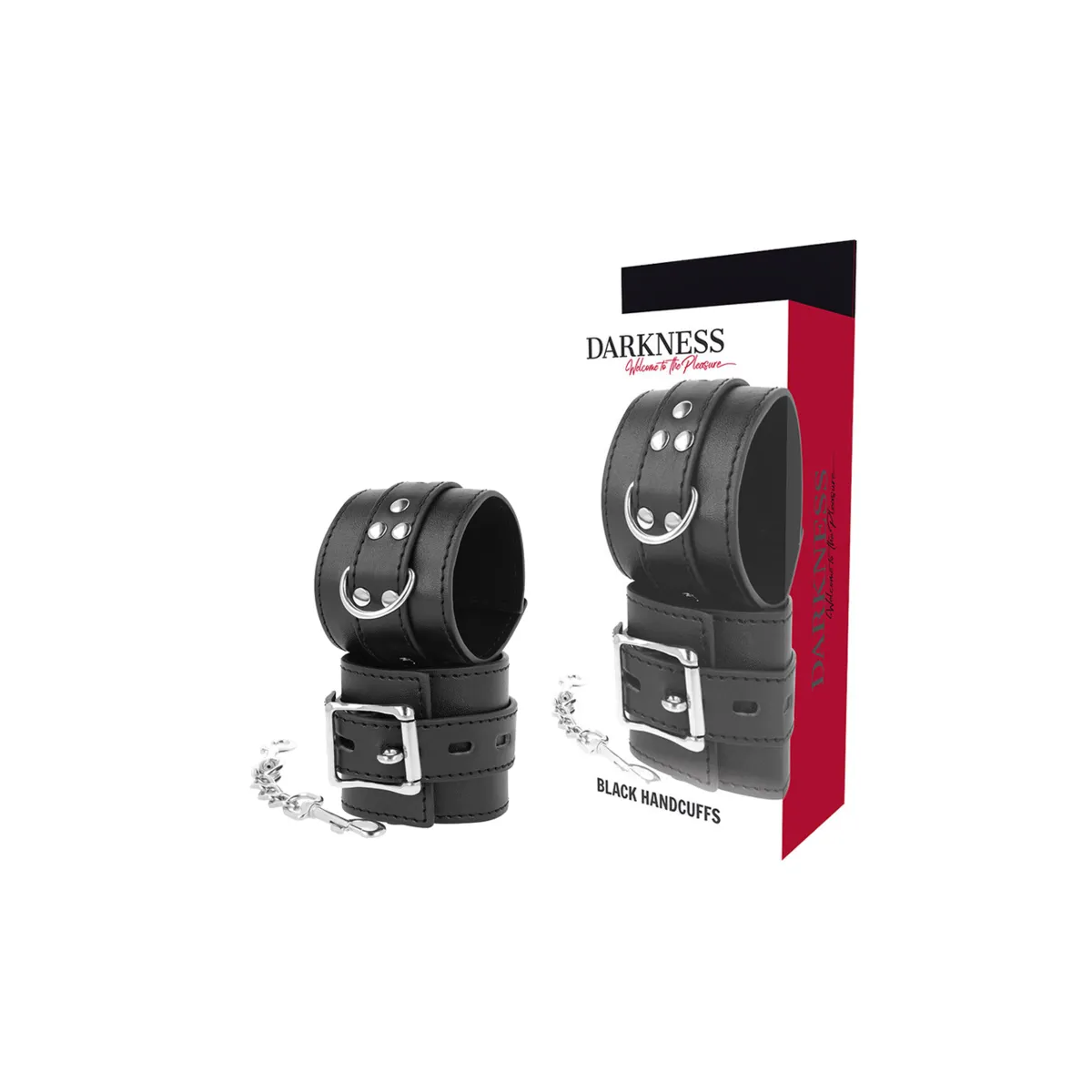 Handschellen aus Schwarzem Leder von Darkness Bondage | Fesselliebe.de