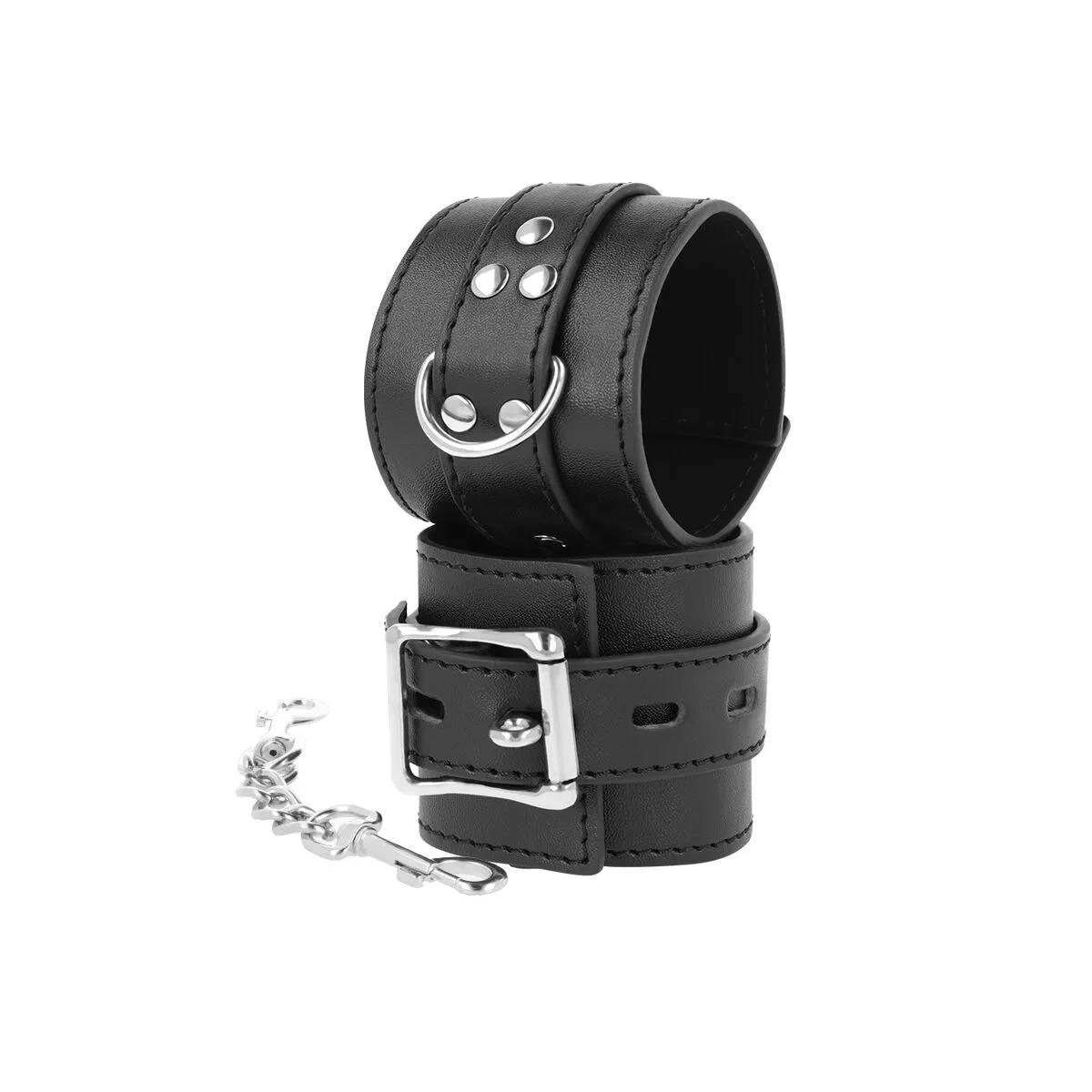 Handschellen aus Schwarzem Leder von Darkness Bondage | Fesselliebe.de