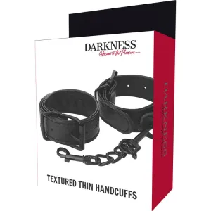 Breite, Dünne Texturierte Handschellen von Darkness Bondage