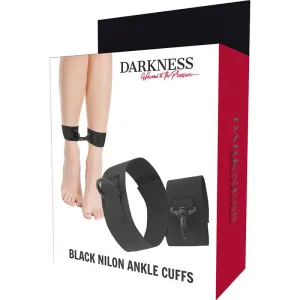 Knöchelmanschetten aus Schwarzem Nylon von Darkness Bondage