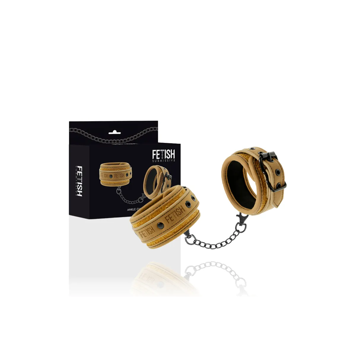 Fussmanschetten aus Veganem Leder mit Neoprenfutter von Fetish Submissive Origin | Fesselliebe.de