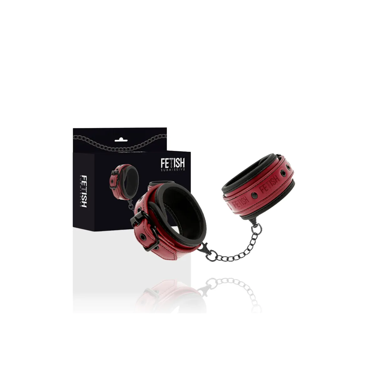 Handschellen aus Veganem Leder mit Neoprenfutter von Fetish Submissive Dark Room | Fesselliebe.de