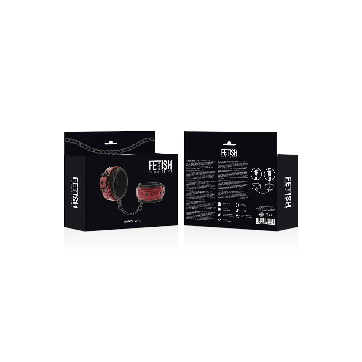 Handschellen aus Veganem Leder mit Neoprenfutter von Fetish Submissive Dark Room | Fesselliebe.de