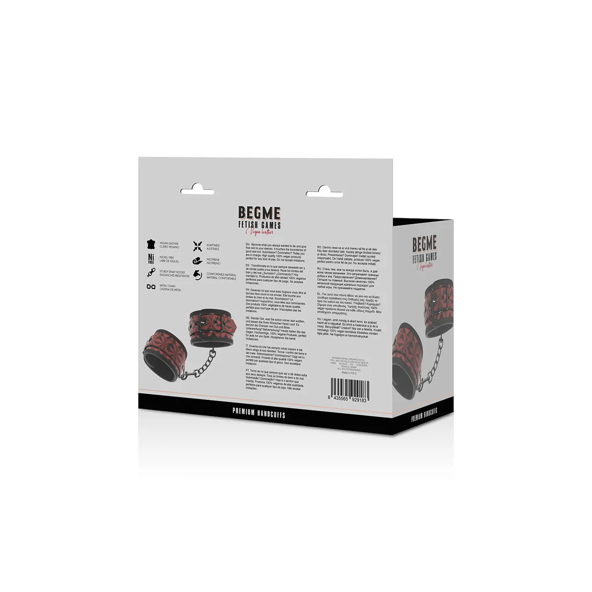 Premium-Handschellen mit Neoprenfutter von Begme Red Edition | Fesselliebe.de