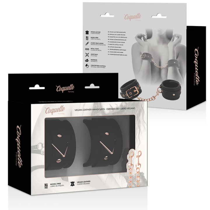 Fantasy-Handschellen aus Veganem Leder mit Noprene-Futter von Coquette Fantasy | Fesselliebe.de