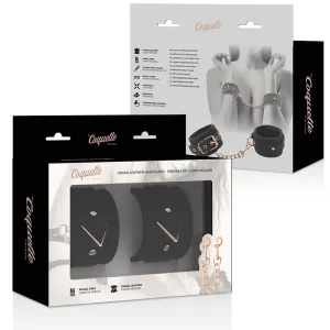 Fantasy-Handschellen aus Veganem Leder mit Noprene-Futter von Coquette Fantasy