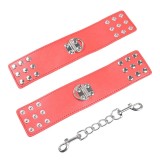 Rote Handschellen mit Schnappverschluss von Ohmama Fetish | Fesselliebe.de