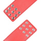 Rote Handschellen mit Schnappverschluss von Ohmama Fetish | Fesselliebe.de