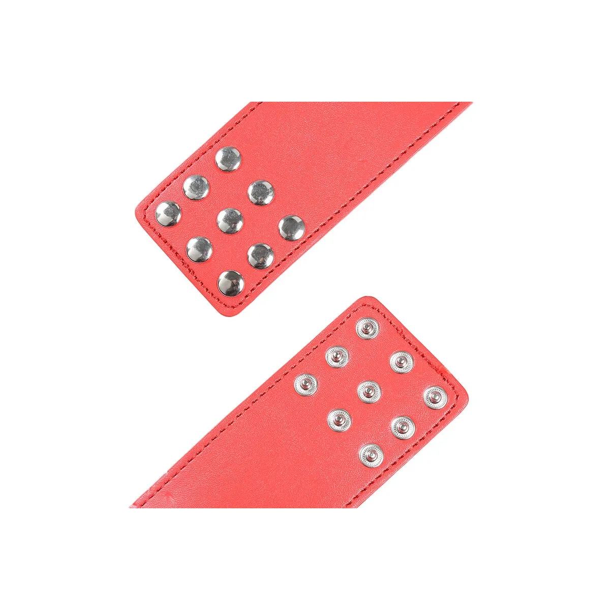 Rote Handschellen mit Schnappverschluss von Ohmama Fetish | Fesselliebe.de