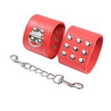 Rote Handschellen mit Schnappverschluss von Ohmama Fetish | Fesselliebe.de