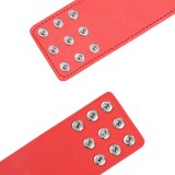 Rote Handschellen mit Schnappverschluss von Ohmama Fetish | Fesselliebe.de