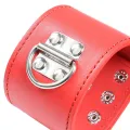 Rote Handschellen mit Schnappverschluss von Ohmama Fetish