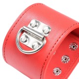 Rote Handschellen mit Schnappverschluss von Ohmama Fetish | Fesselliebe.de