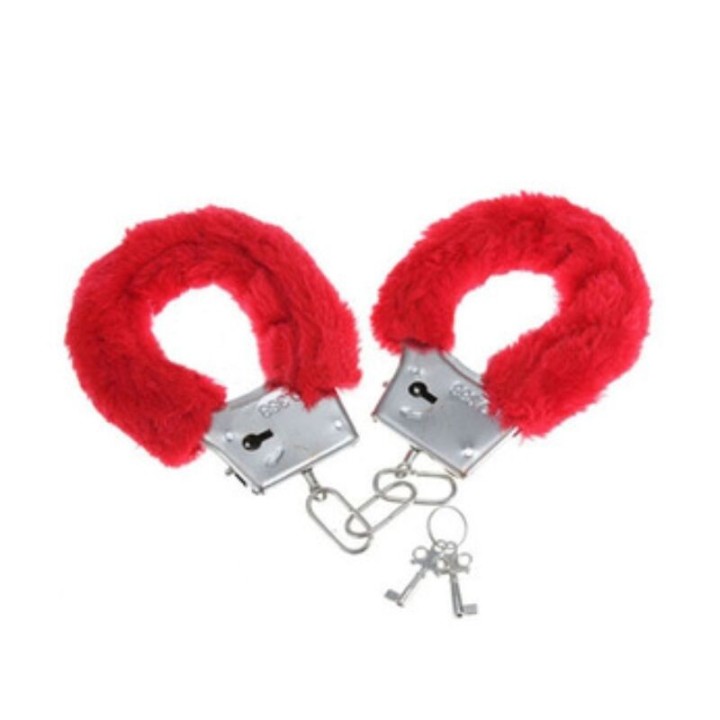 Pleasure Furry Handschellen Rot von Diablo Picante | Fesselliebe.de