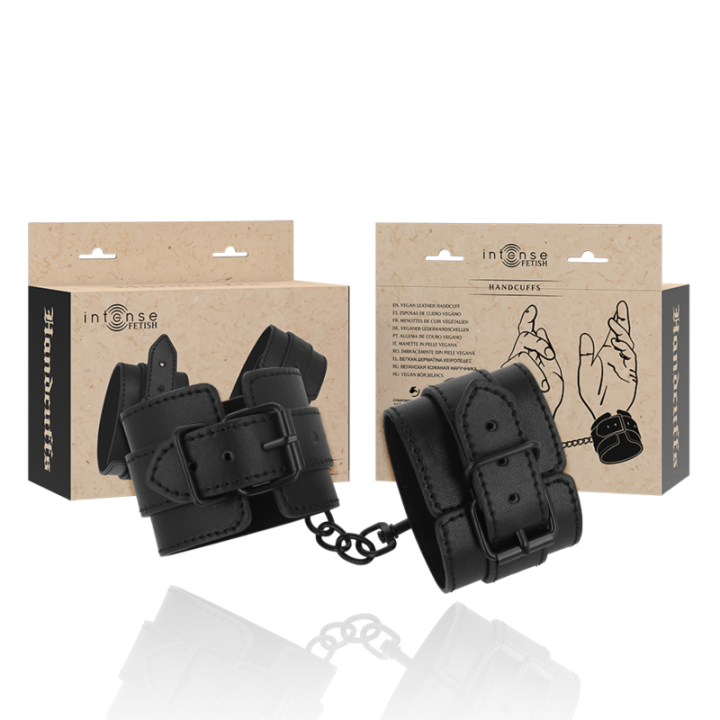 Fetish Handschellen aus Veganem Leder von Intense Fetish | Fesselliebe.de