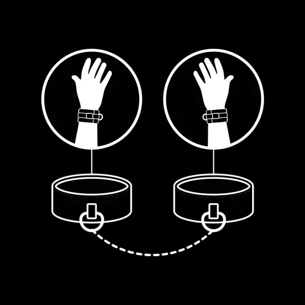 Handschellen aus Veganem Leder mit Noprene-Futter von Fetish Submissive Bondage | Fesselliebe.de