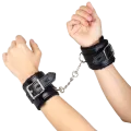 Schwarze Bondage-Handschellen Bdsm-Kollektion von Secretplay 100% Fetish