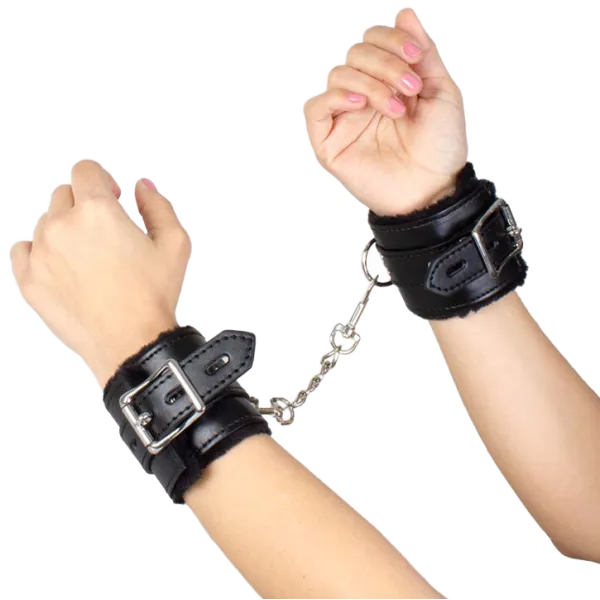 Schwarze Bondage-Handschellen Bdsm-Kollektion von Secretplay 100% Fetish | Fesselliebe.de