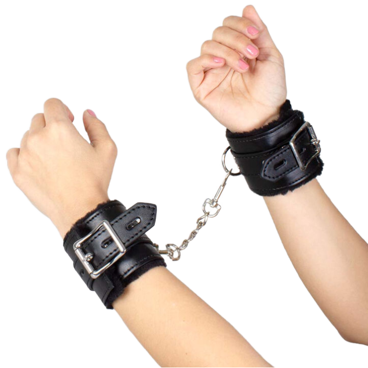 Schwarze Bondage-Handschellen Bdsm-Kollektion von Secretplay 100% Fetish | Fesselliebe.de