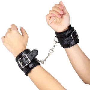 Schwarze Bondage-Handschellen Bdsm-Kollektion von Secretplay 100% Fetish | Fesselliebe.de