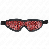 Rotes Stirnband mit Rautenmuster 20,5 X 6 cm von Kink Masked Allure | Fesselliebe.de